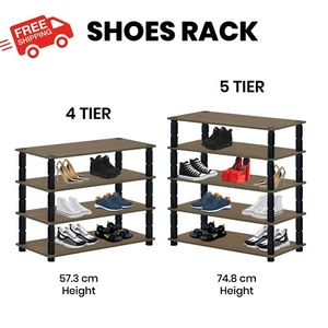 Shoe Rack Storage Unit in Pine 4/5 Tier Pine Wooden Choice of Sizes TURN-N-TUBE - Picture 1 of 19