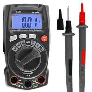 Digital Multimeter Strommessgerät Auto Range AC/DC Kapazität OHM A V True RMS  - Bild 1 von 12