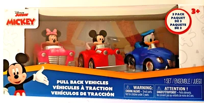 NEW Disney Junior Mickey Pull Back Vehicles Mickey, Minnie, Donald Duck - Image 1 of 3