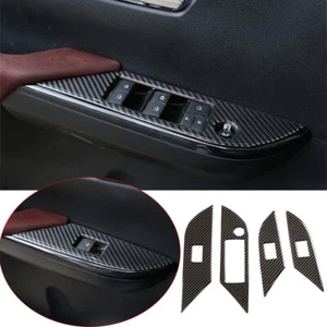 Kit para T@yota Hilux Revo 2015-2021 Cubierta del botón del interruptor de elevación de la ventana de fibra de carbono - Imagen 1 de 7