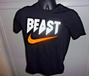 The Nike Tee Dri-Fit Beast Black Short Sleeve T-Shirt, Kids Youth Sz L - Picture 1 of 5