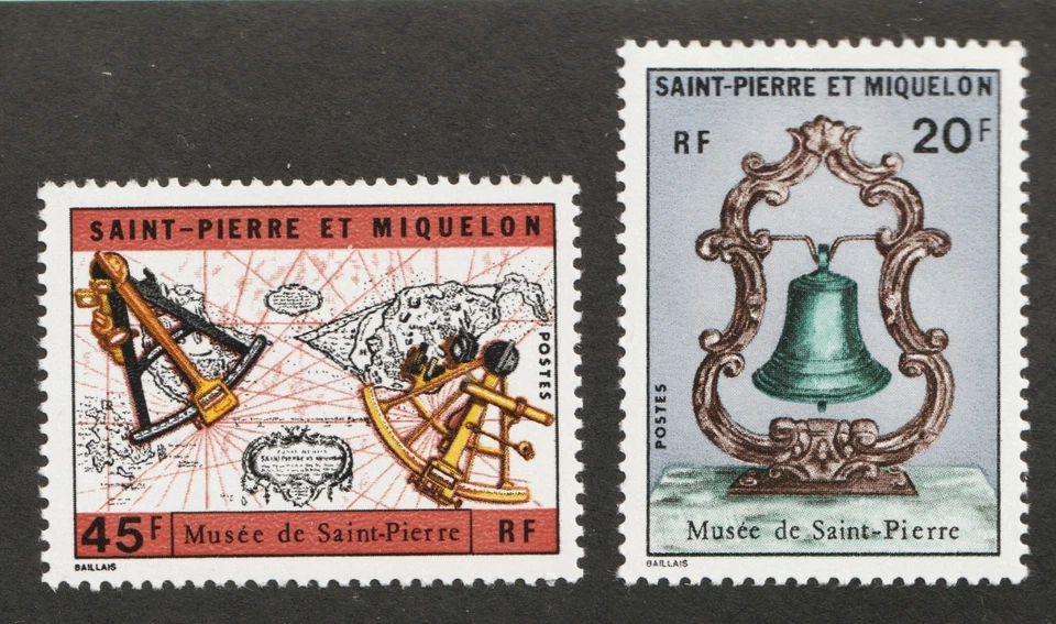 1971 St-Pierre et Miquelon Sc# 415-16 Museum Artifacts. MH set Cv$65.00 - Image 1 of 1