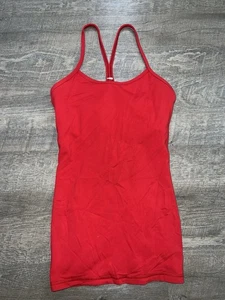Lululemon Red Racerback Built-In Bra Tank Dress Women’s Size XS/S - Bild 1 von 3