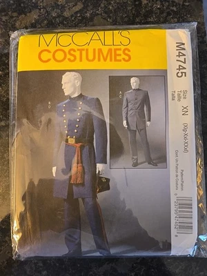 Fantasias McCall's M4745 tamanho XL-3X uniforme da guerra civil sem cortes com jaqueta e calças - Imagem 1 de 2