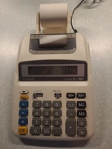 Canon P32-DH Calcolatrice di stampa 12 cifre con carta e inchiostro.  Funziona benissimo.   - Foto 1 di 8