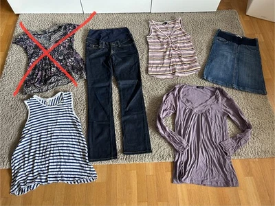 Gr. S/36 H&M Mama Mamalicious Schwangerschaftskleidung Jeans Top Umstandsmode - Bild 1 von 4