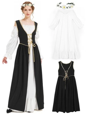 Halloween Medieval Dress for Women Renaissance Costume Fairy Victorian Costum... - Image 1 of 4