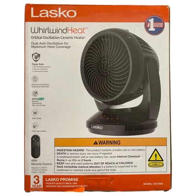 Lasko Whirlwind Heat Orbital Oscillation Ceramic Space Heater with Remote - Image 1 of 2
