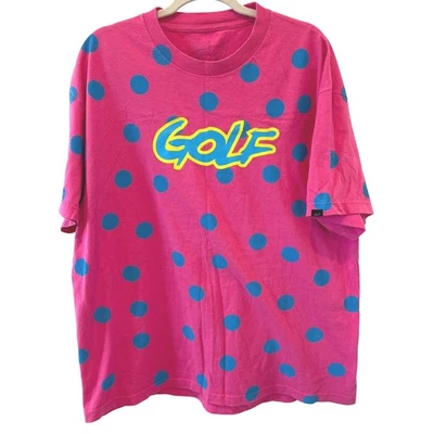 Golf Wang Pink Polka Dot T-Shirt XL 2013 Tyler Creator Rare Graphic Tee EUC - Image 1 of 4