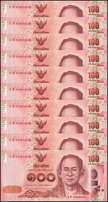 Thailand 100 Baht, 2015, P-127, UNC, Commemorative X 10 PCS - Image 1 of 2