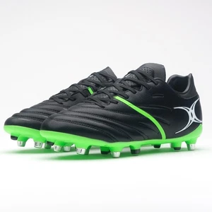 Gilbert Rugby Boots - X20 Power 6S Boots - Black, Green - Size 7-13 Free p&p - Picture 1 of 7