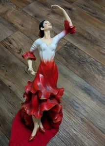 Home Interiors Homco Beauty in Motion Figurine Woman  Dancer Lady in Red  - Picture 1 of 9