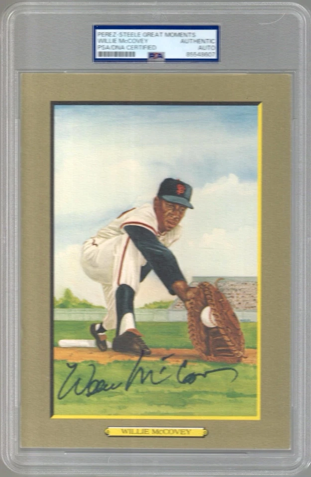 WILLIE MCCOVEY AUTOGRAPHED PEREZ STEELE GREATEST MOMENTS CARD        PSA SLABBED - Image 1 of 1