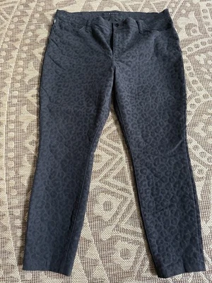 Rock & Republic Kashmiere Leopard Print Sz 18 Black Skinny Stretch Mid Rise🔥 - Image 1 of 4