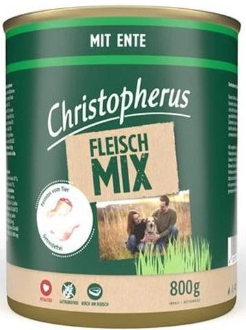 Christopherus Hundefutter Fleisch-Mix Ente 800 g  Hundefutter - Bild 1 von 1