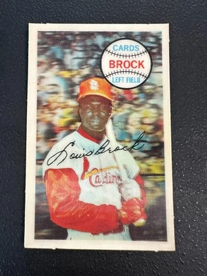 1970 Kellogg's 3-D Super Stars #44 Lou Brock NM-MT St. Louis Cardinals baseball - Image 1 of 2