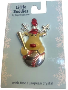Little Buddies by REGENT SQUARE Reindeer BASEBALL Ornament, New, Hobby, Sports - Picture 1 of 4