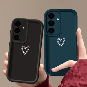 Etui na telefon serce do Samsung S24 FE S25 Ultra S23 S22 A16 odporne na wstrząsy miękkie etui - Zdjęcie 1 z 21