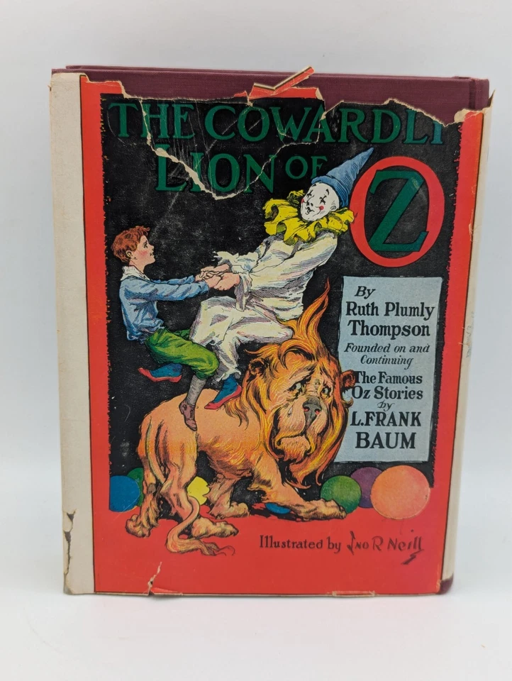 The Cowardly Lion of OZ Ruth Plumly Thompson L. Frank Baum 1923 HBDJ - Image 1 of 4