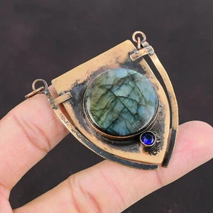 Venta de San Valentín Cobre Labradorita Piedras Preciosas Tanzanita Cuarzo Nuevo Colgante Joyería - Imagen 1 de 7