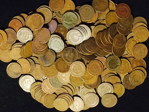 LOT OF 10 Coins Mixed Indian Head Cent Pennies in Average Circ.  1800'S + 1900'S Cover