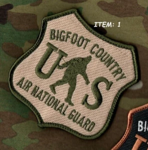 AIR NATIONAL GUARD WILDLAND FIREFIGHTER BIGFOOT SASQUATCH velkrö PATCH (#1) - Picture 1 of 14