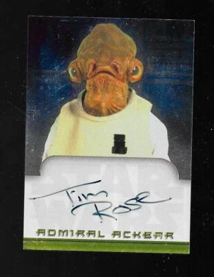 Star Wars Evolution 2001 autograph card Tim Rose - Admiral Ackbar - Image 1 of 4