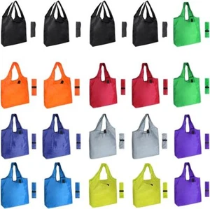 20PK Reusable Grocery Bags Foldable Washable Nylon Eco Friendly Shopping Totes - Picture 1 of 3