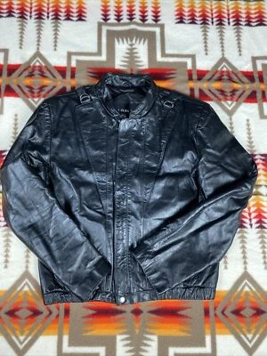Chaqueta Bomber Casablanca Vintage Cuero Negro Talla 42  Foto 1 de 4