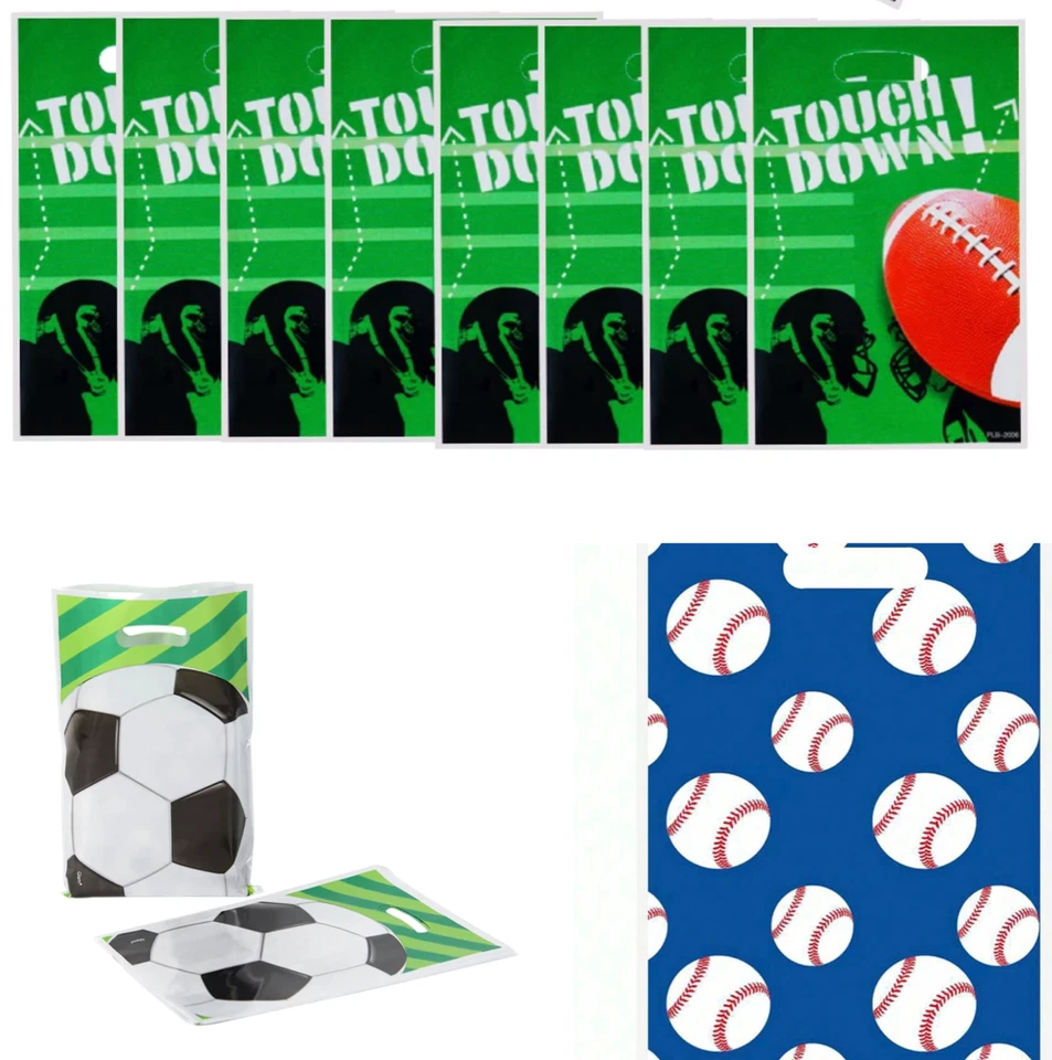 30 PCS Birthday Party Favor Bags for Kids, Baseball, Football, or Soccer Theme! - Image 1 of 1