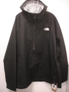 Men's 3XL The North Face Valle Vista Rain Hoodie Jacket Dryvent NWT Black Zip-Up - Picture 1 of 10