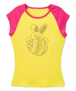 Girls Top Short Sleeve - Easter Bunny - Picture 1 of 3