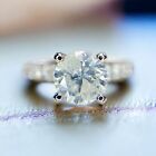 14k White Gold Natural Round Brilliant Diamond Classic Engagement Ring