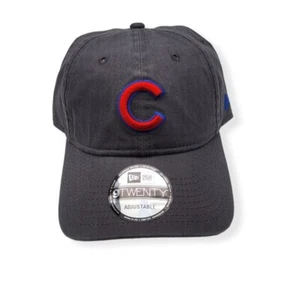 New Era Chicago Cubs 9Twenty Core Classic Graphite Adjustable Strap Hat Cap - Picture 1 of 6