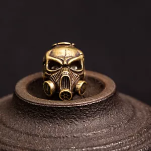 Outdoors DIY Tools EDC Brass Punk Skull Knife Beads Lanyard Pendants KeyChain - Picture 1 of 7