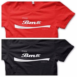 BMX tshirt t-shirt Tee shirt Enjoy BMX bicycle Bike Coke Cola Style - Picture 1 of 5