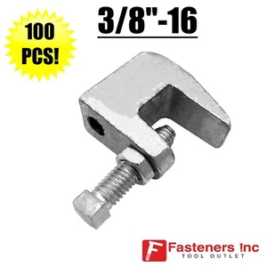 (QTY 100) 3/8" Plain Universal Top Beam Clamp Unistrut (5103-101) P2898-37 - Picture 1 of 4