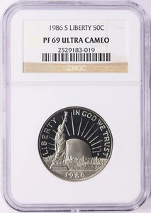 1986-S 50c Statue of Liberty Commemorative Half Dollar NGC PF69UCAM Ultra Cameo - Picture 1 of 2
