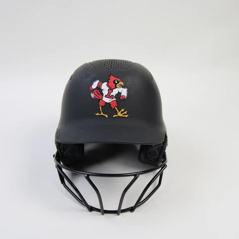 Louisville Cardinals EvoShield Batting Helmet Men's Black Used Cover