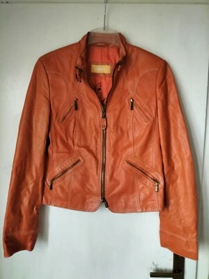 Damen 100% echt Nappalederjacke Gr. 36 von Biba in Orange  - Bild 1 von 4