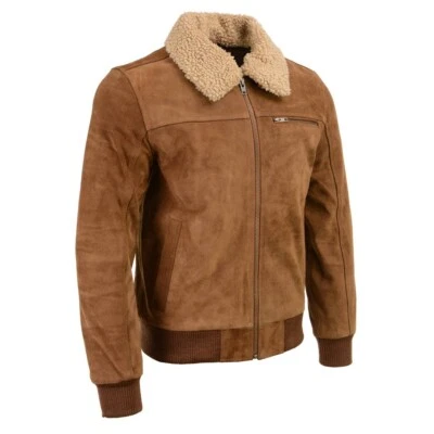 Milwaukee Leather Vintage 1818 Men's Classic Beige Suede Leather Fashion Coat - Image 1 of 4