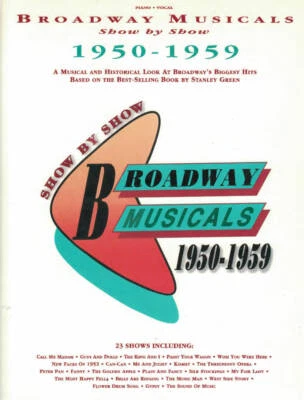 Broadway Musicals 1950-1959 PIANO VOCAL GUITAR TABS AND CHORDS Book Sheet Music Foto 1 de 4