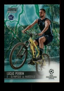 2020-21 STADIUM CLUB CHROME LUCAS PERRIN RC AQUA/GREEN ELECTRIC REFRACTOR /150