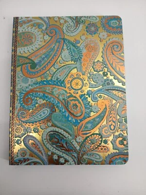 Punch Studio Teal Paisley Gold Lined Writing Journal - Image 1 of 4