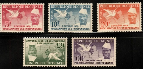 Guinea stamps #170 - 174  MH  Set of 4 - FREE SHIPPING!! Cover