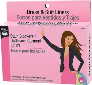 Vestido y traje Dritz bloqueadores de manchas desechables para axilas revestimientos, 6 pares - Imagen 1 de 3