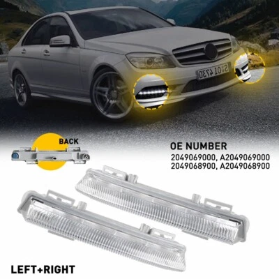 2X Luces antiniebla diurnas de funcionamiento para 09-14 Mercedes-Benz W212 E350 E400 E63AMG E550 Foto 1 de 4