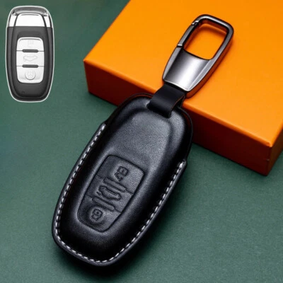 Genuine Leather Car Key Case Cover For Audi A3 S3 RS3 A4 S4 RS4 A5 S5 RS5 A6 S6 - Image 1 of 4