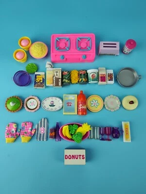 Mattel 1:6 Scale Barbie Poppy Parker Doll Food Drinks Plates Stove Top Lot Of 44 - Image 1 of 4