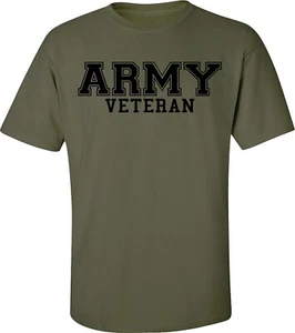 Camiseta Manga Corta "Veterano del Ejército" Tema Militar - Adulto Pequeña a 5X-Grande - Imagen 1 de 1